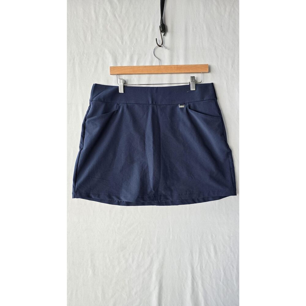 Greg Norman Skort Womens Large Blue Golf PlayDry Lined Pockets Stretch Active